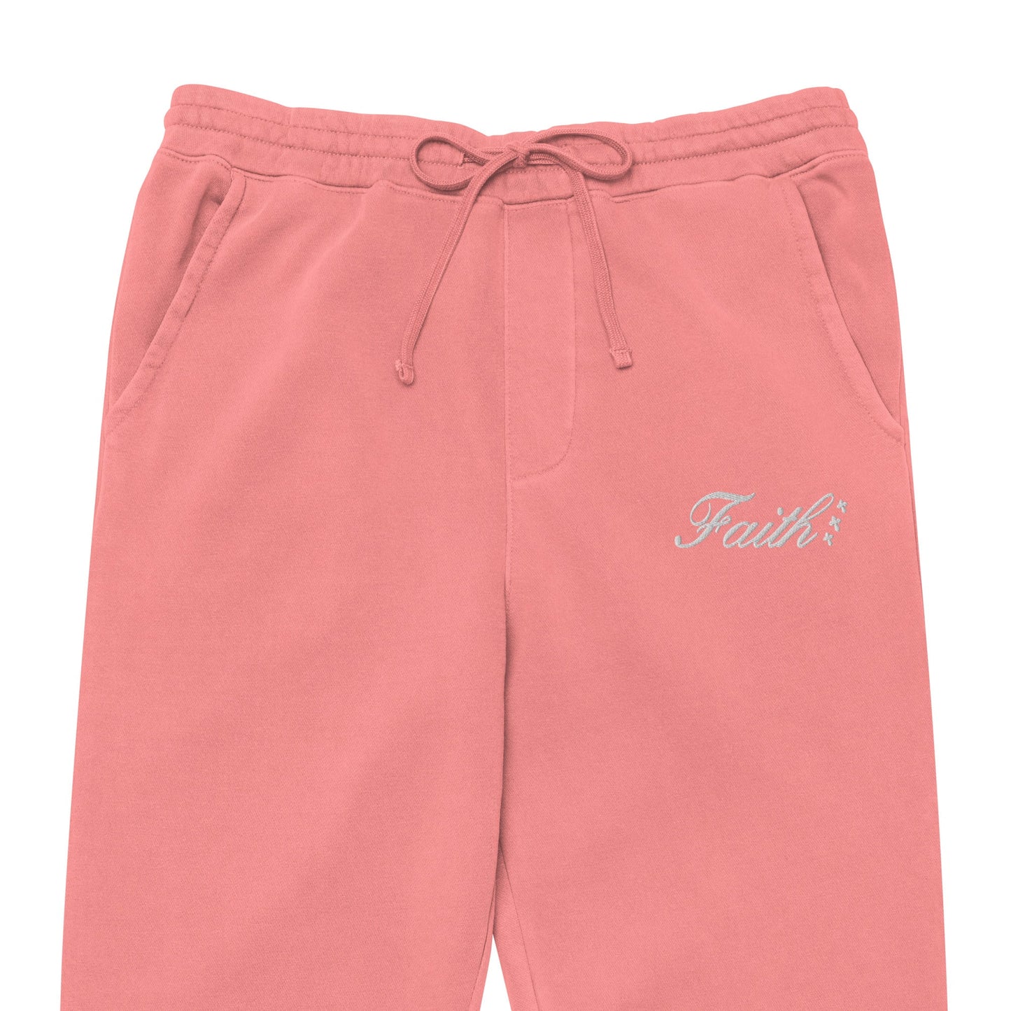 Embroidered Holy Trinity "Faith" Set Unisex Pigment Dyed Sweatpants - Faith, Can Apparel