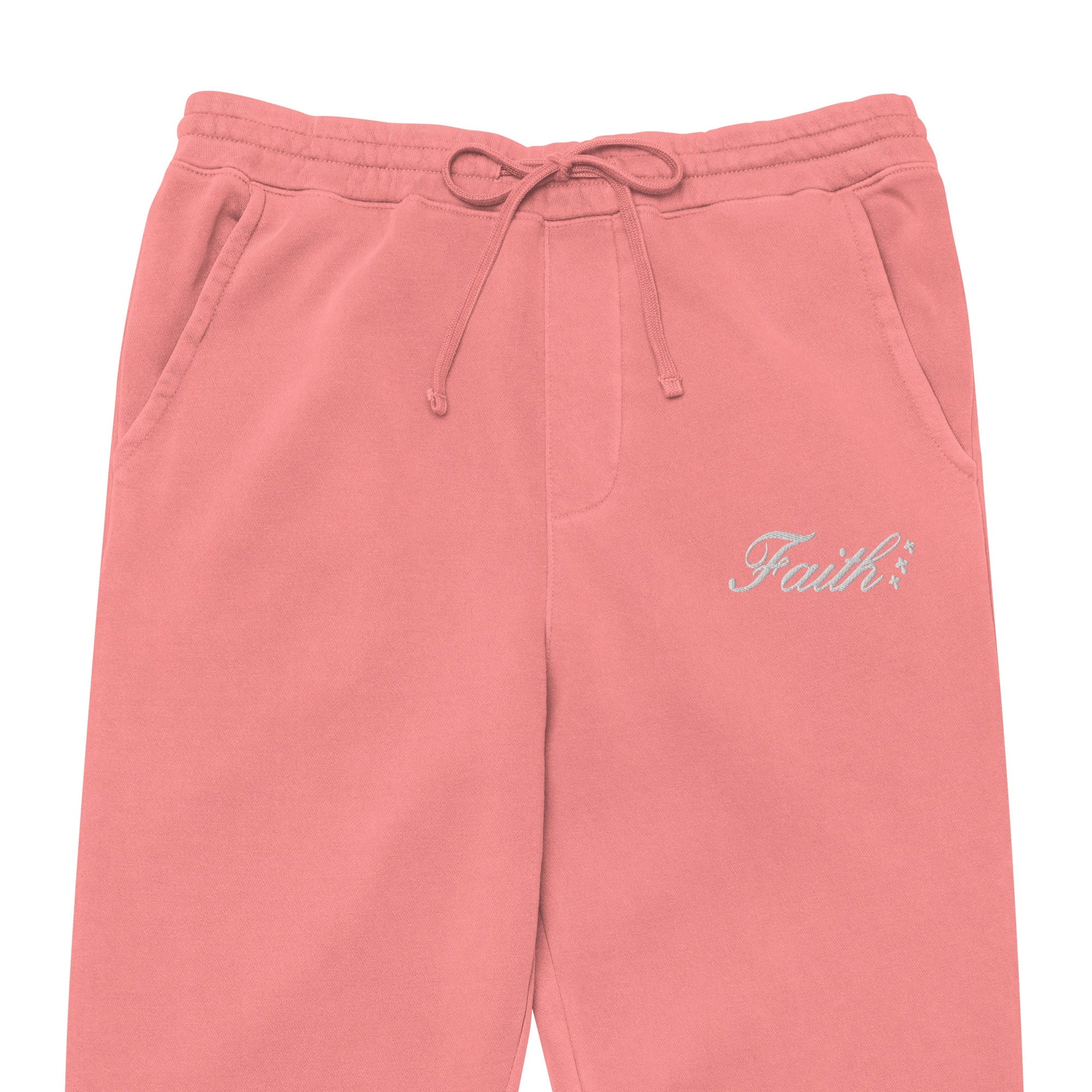 Embroidered Holy Trinity "Faith" Set Unisex Pigment Dyed Sweatpants - Faith, Can Apparel