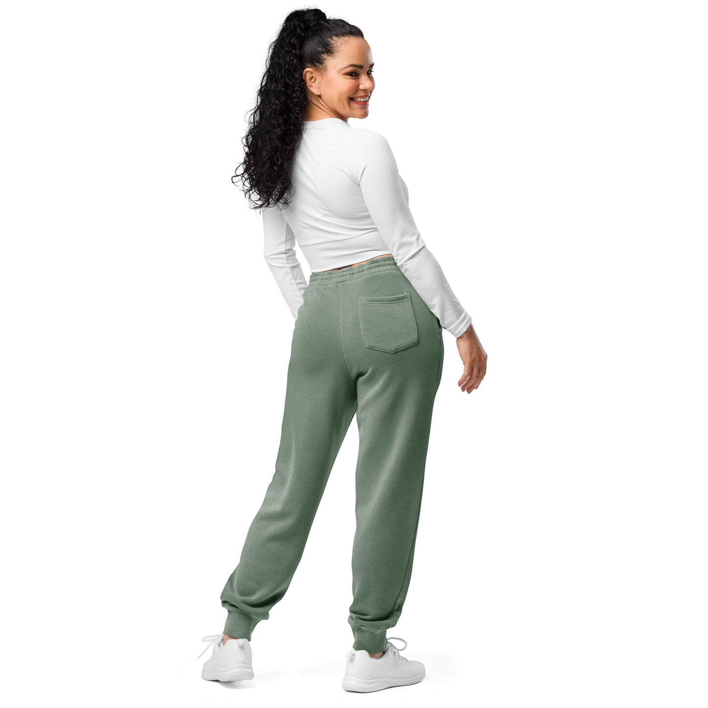Embroidered Holy Trinity "Faith" Set Unisex Pigment Dyed Sweatpants - Faith, Can Apparel