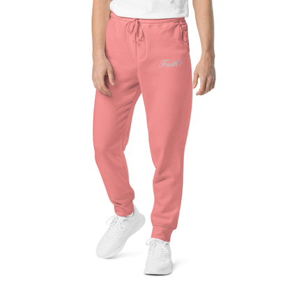 Embroidered Holy Trinity "Faith" Set Unisex Pigment Dyed Sweatpants - Faith, Can Apparel
