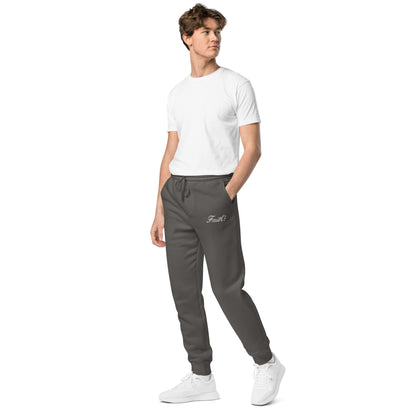 Embroidered Holy Trinity "Faith" Set Unisex Pigment Dyed Sweatpants - Faith, Can Apparel