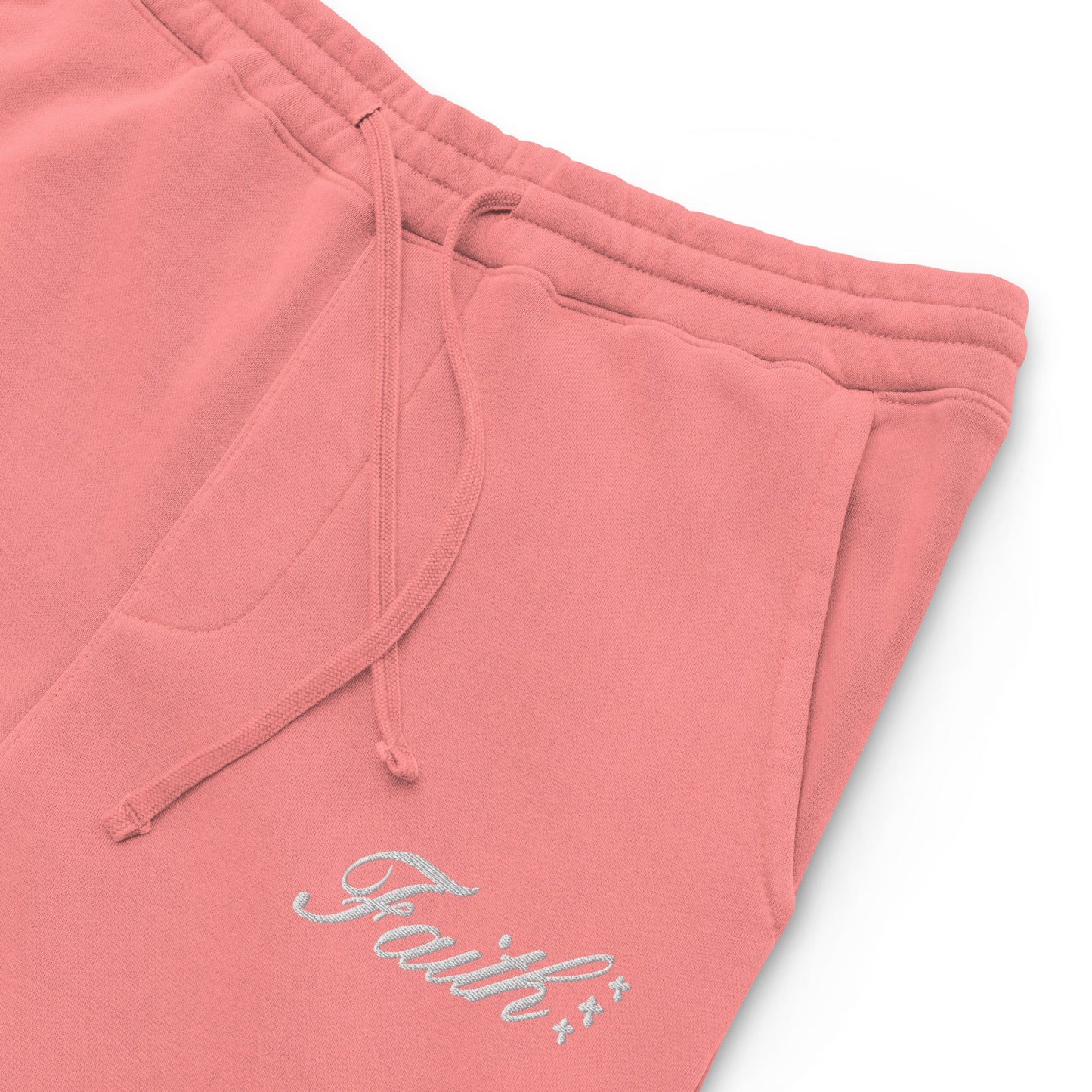 Embroidered Holy Trinity "Faith" Set Unisex Pigment Dyed Sweatpants - Faith, Can Apparel