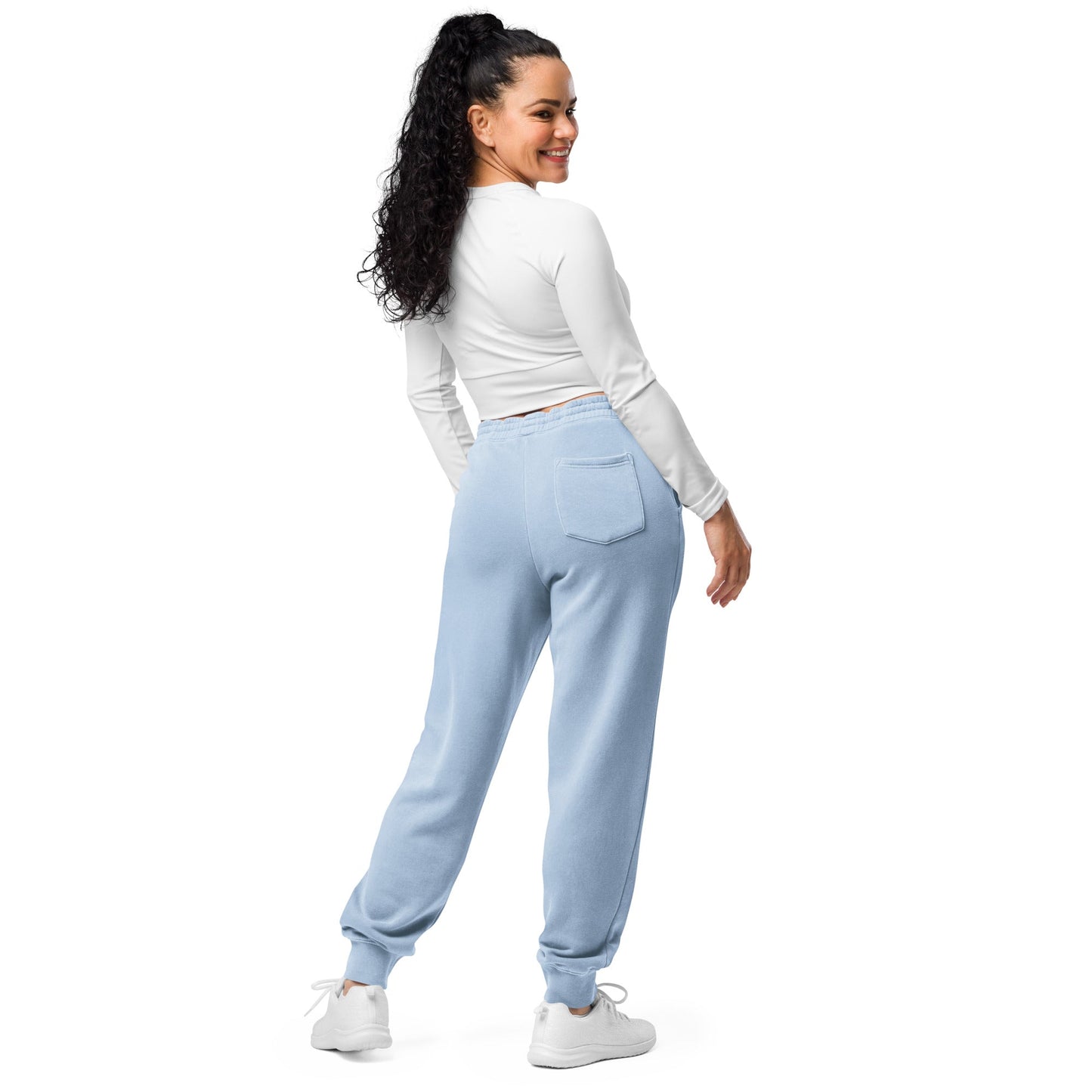 Embroidered Holy Trinity "Faith" Set Unisex Pigment Dyed Sweatpants - Faith, Can Apparel