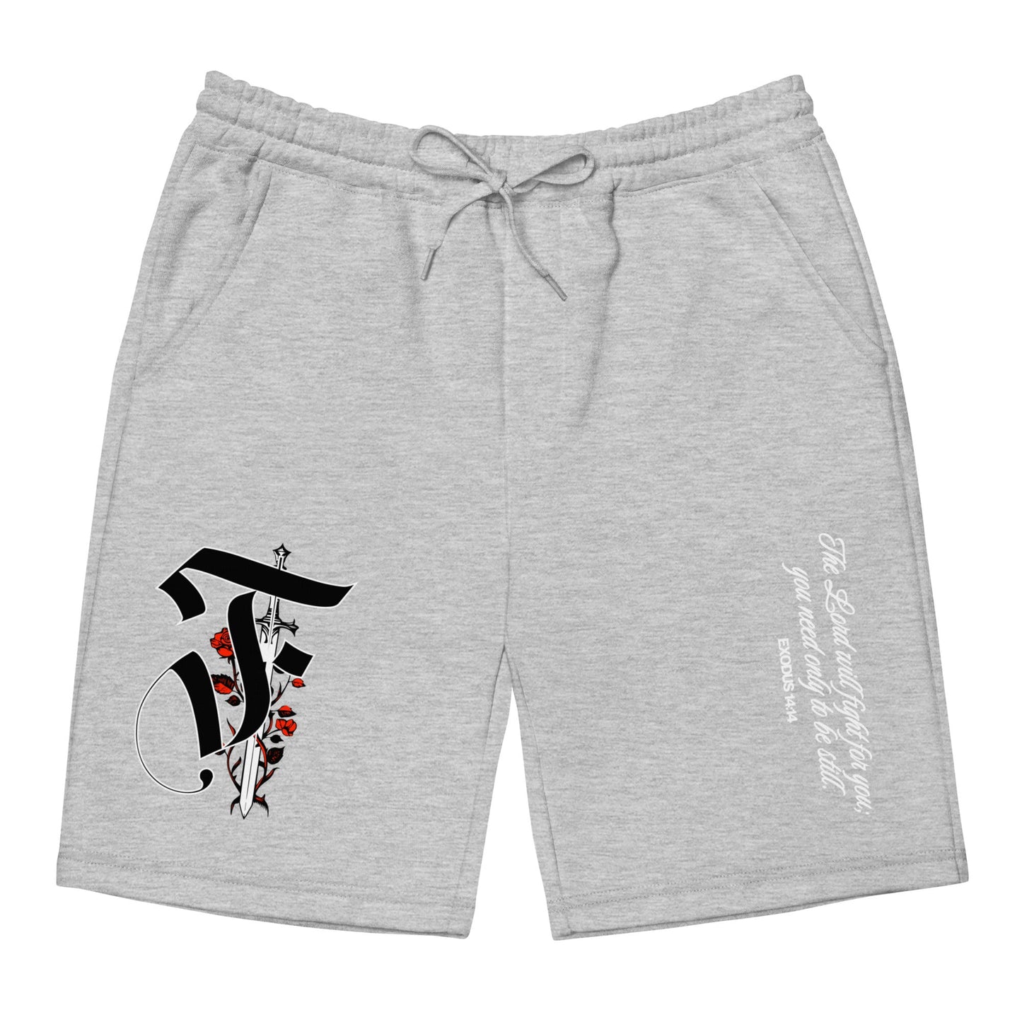 Exodus 14:14 Unisex Ring - Spun Cotton Relaxed Fleece Shorts - Faith, Can Apparel