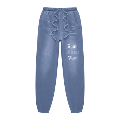 Faith Above Fear Sunfade Fleeced Unisex Sweatpants - Faith, Can Apparel
