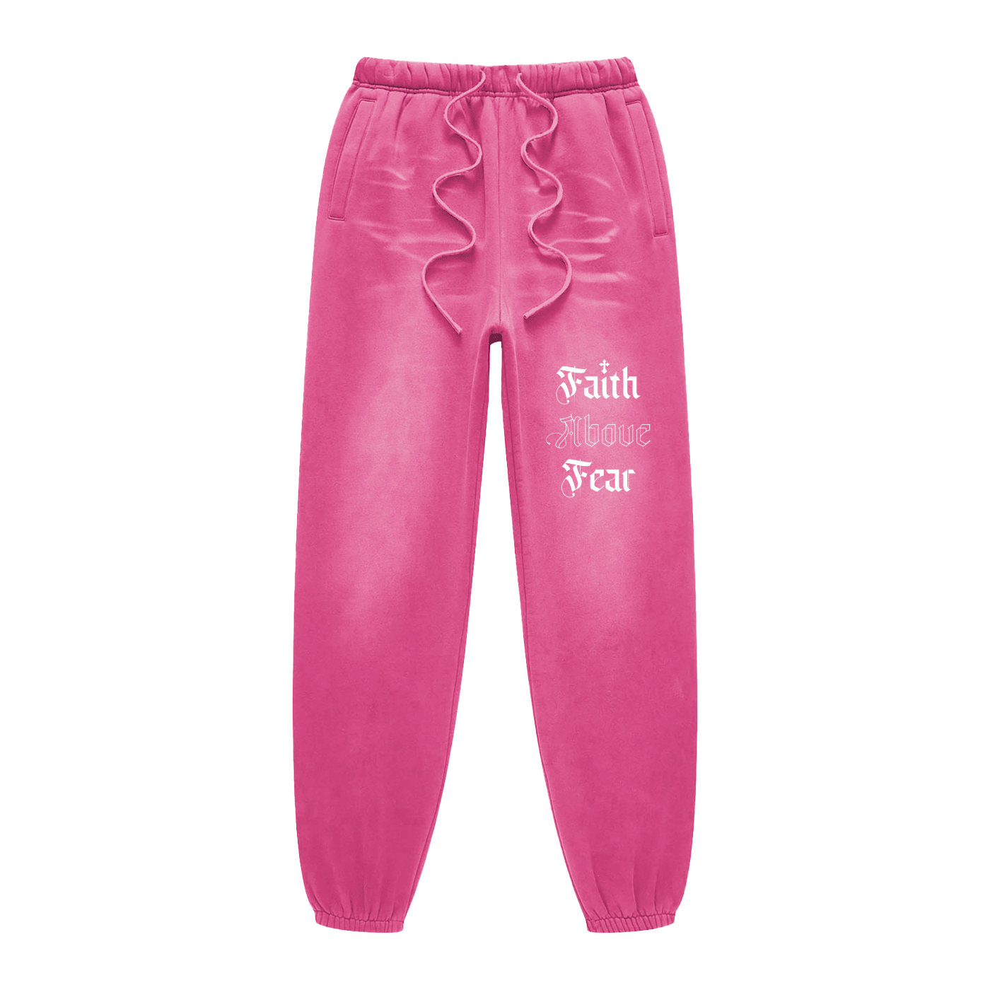 Faith Above Fear Sunfade Fleeced Unisex Sweatpants - Faith, Can Apparel