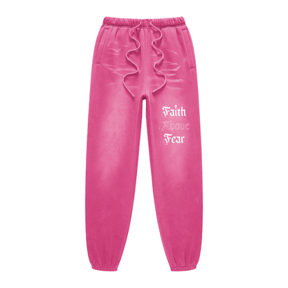Faith Above Fear Sunfade Fleeced Unisex Sweatpants - Faith, Can Apparel