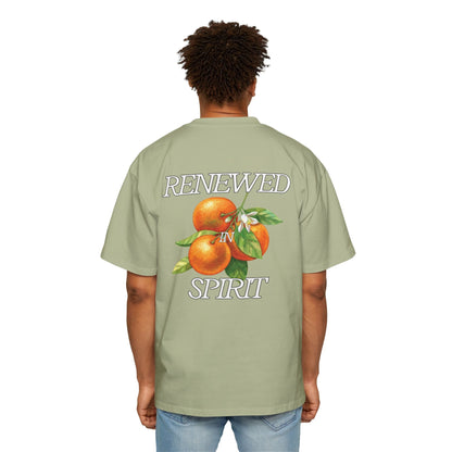 JESUS LEADS US TO NEW LIFE Men's Heavy Oversized Cotton T-Shirt - Faith, Can Apparel