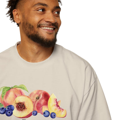 JESUS LEADS US TO NEW LIFE Men's Heavy Oversized Cotton T-Shirt - Faith, Can Apparel