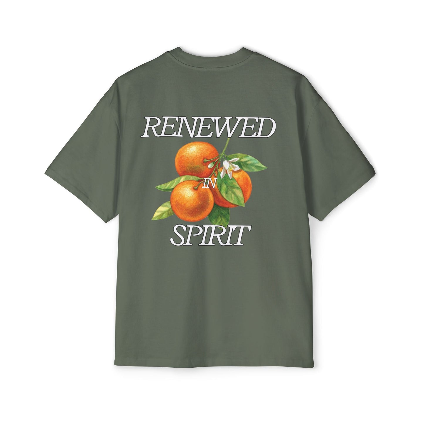 JESUS LEADS US TO NEW LIFE Men's Heavy Oversized Cotton T-Shirt - Faith, Can Apparel