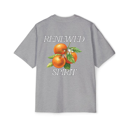 JESUS LEADS US TO NEW LIFE Men's Heavy Oversized Cotton T-Shirt - Faith, Can Apparel