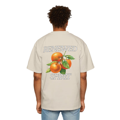 JESUS LEADS US TO NEW LIFE Men's Heavy Oversized Cotton T-Shirt - Faith, Can Apparel