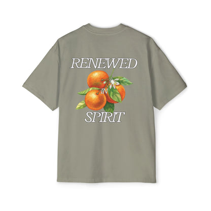 JESUS LEADS US TO NEW LIFE Men's Heavy Oversized Cotton T-Shirt - Faith, Can Apparel