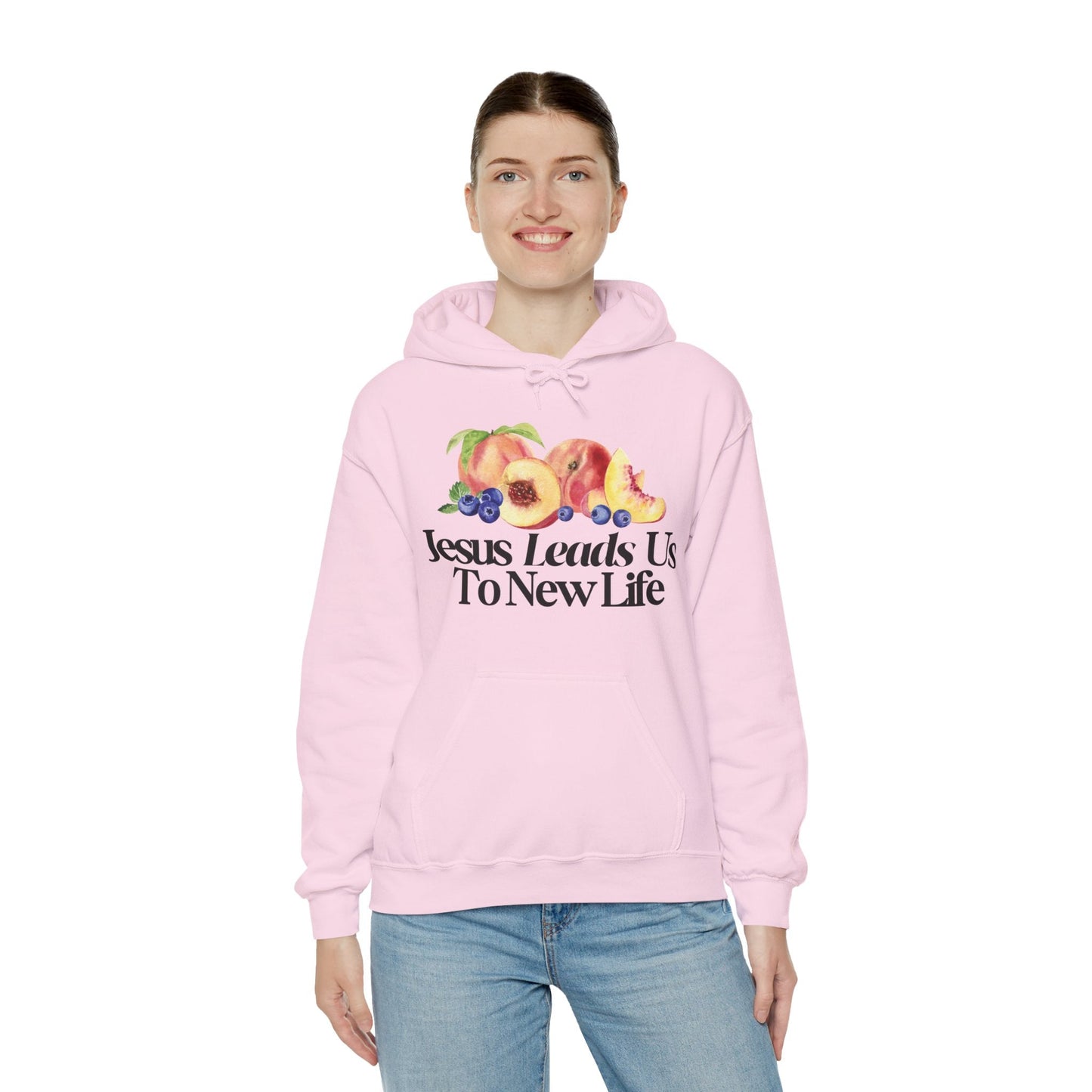 JESUS LEADS US TO NEW LIFE Unisex Heavy Blend Hoodie - Faith, Can Apparel