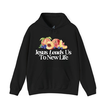 JESUS LEADS US TO NEW LIFE Unisex Heavy Blend Hoodie - Faith, Can Apparel