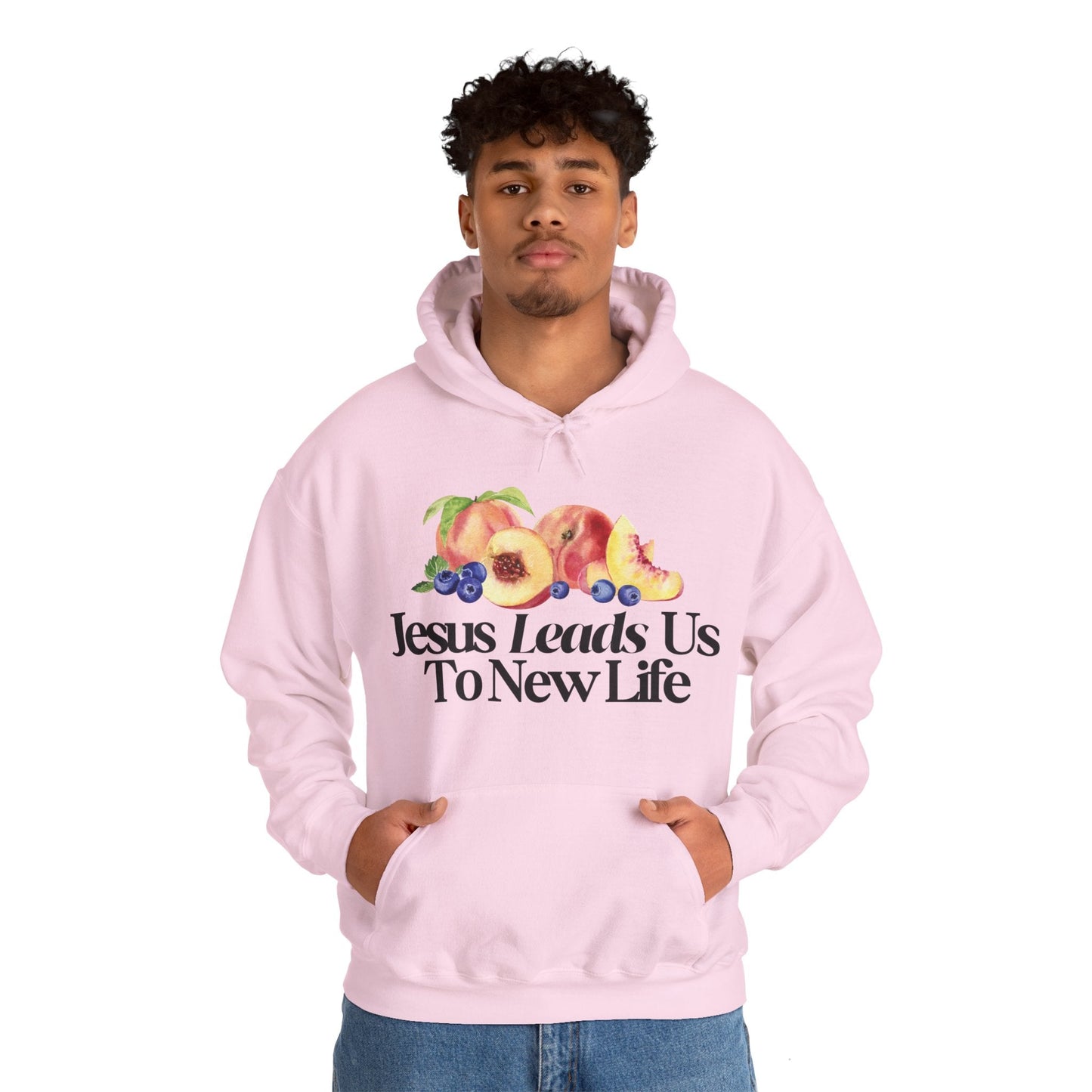JESUS LEADS US TO NEW LIFE Unisex Heavy Blend Hoodie - Faith, Can Apparel