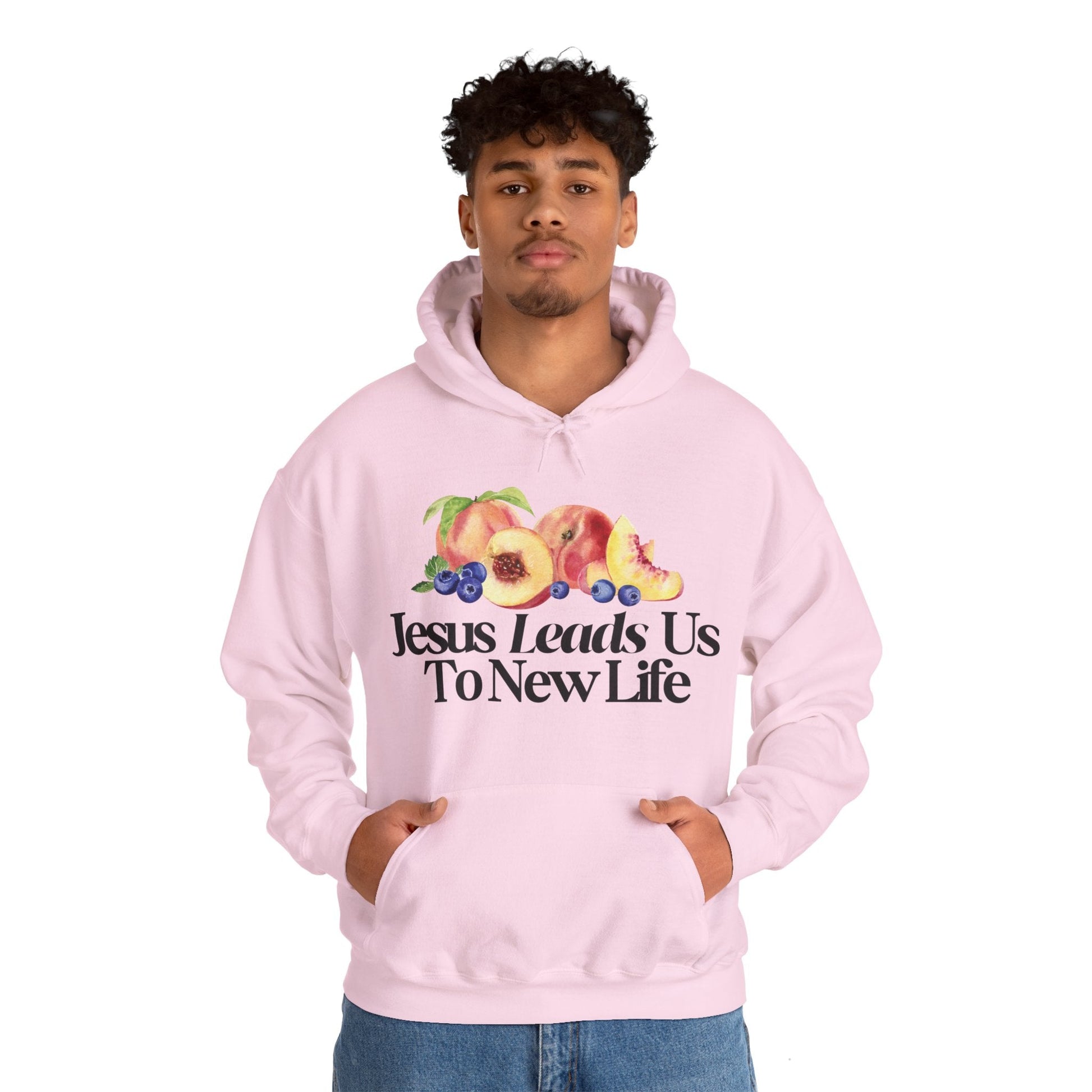 JESUS LEADS US TO NEW LIFE Unisex Heavy Blend Hoodie - Faith, Can Apparel
