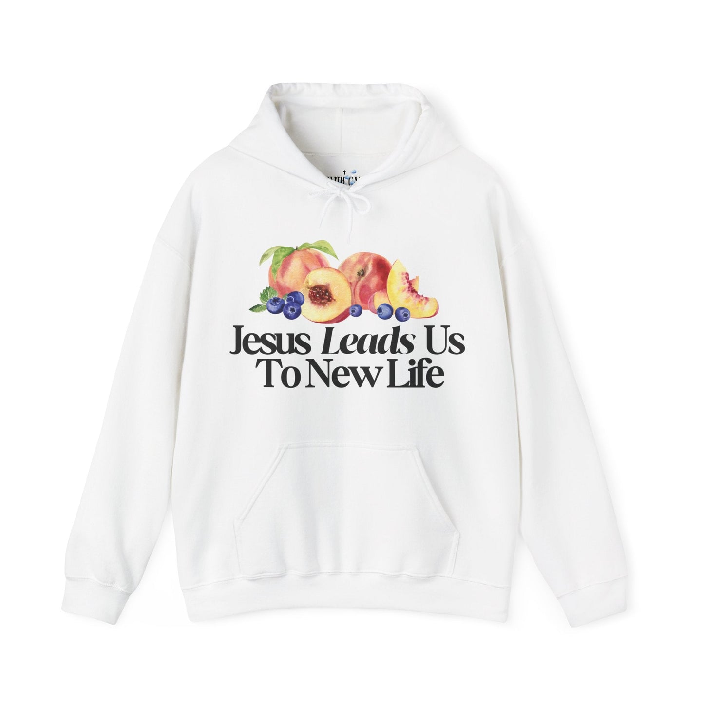JESUS LEADS US TO NEW LIFE Unisex Heavy Blend Hoodie - Faith, Can Apparel