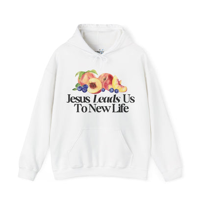 JESUS LEADS US TO NEW LIFE Unisex Heavy Blend Hoodie - Faith, Can Apparel