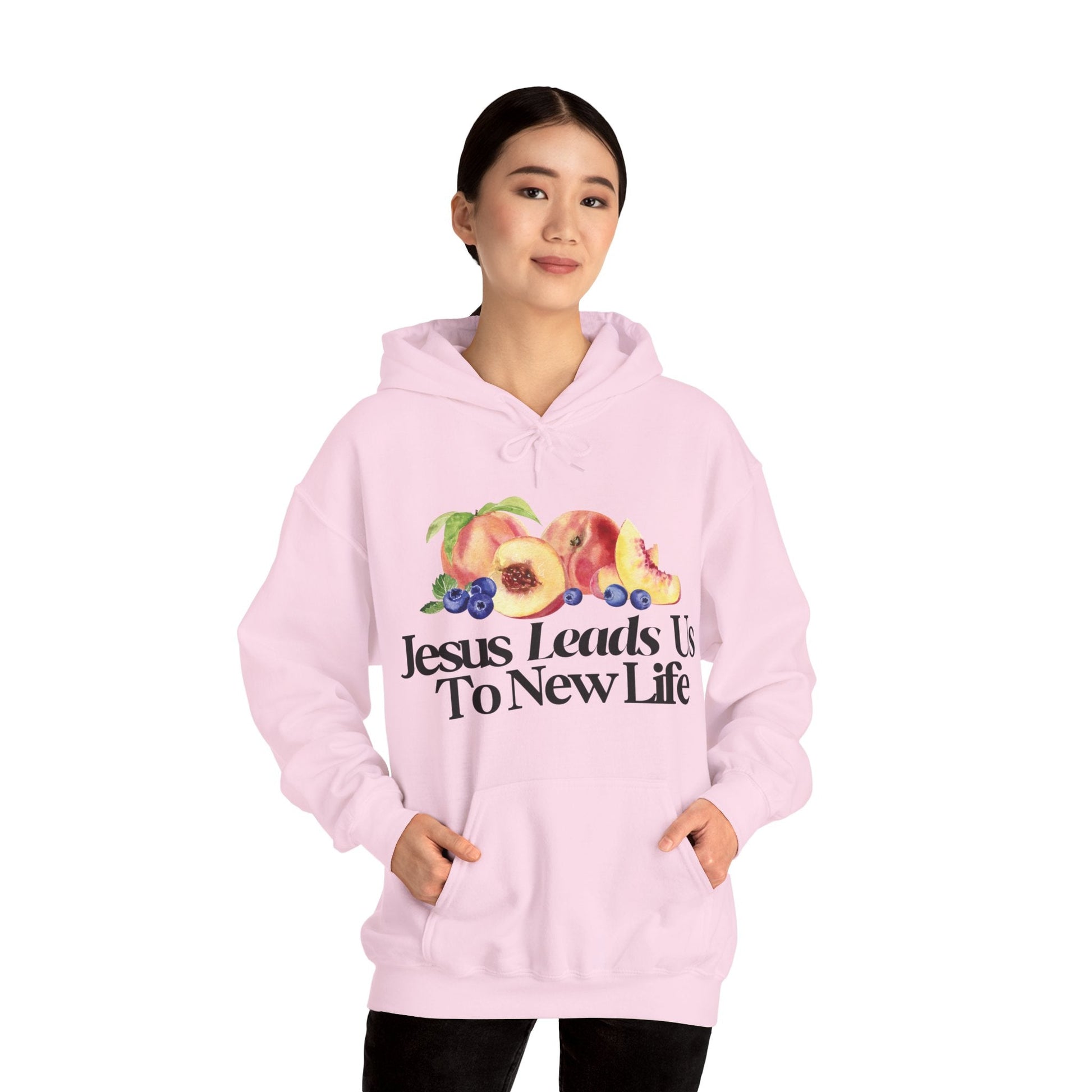 JESUS LEADS US TO NEW LIFE Unisex Heavy Blend Hoodie - Faith, Can Apparel
