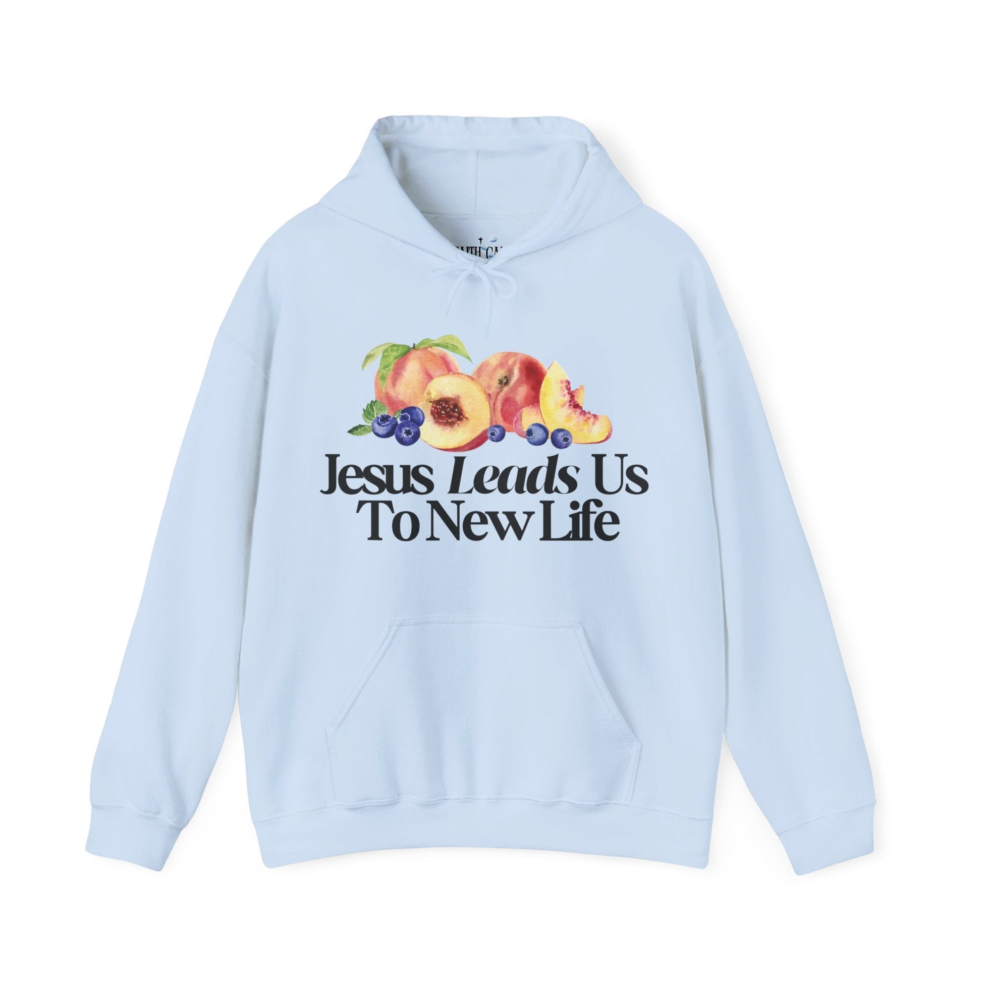 JESUS LEADS US TO NEW LIFE Unisex Heavy Blend Hoodie - Faith, Can Apparel