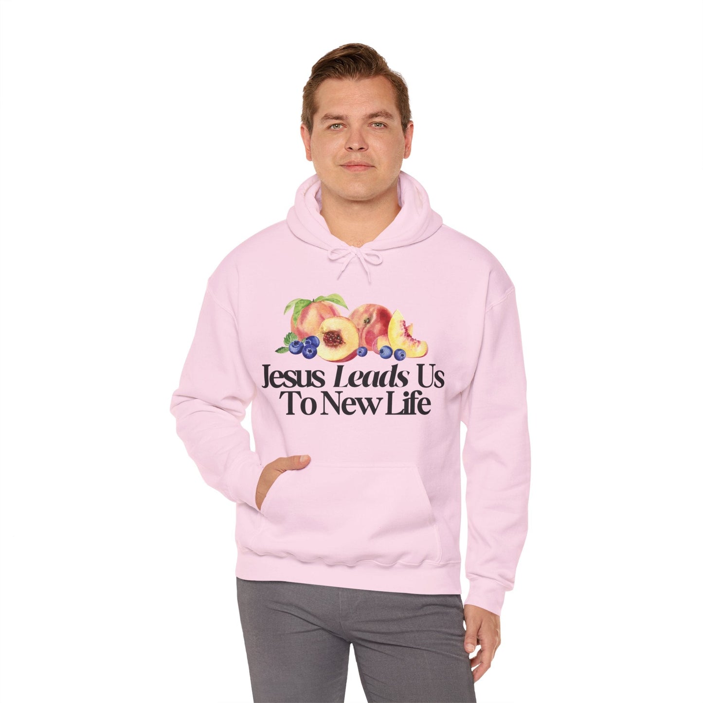JESUS LEADS US TO NEW LIFE Unisex Heavy Blend Hoodie - Faith, Can Apparel