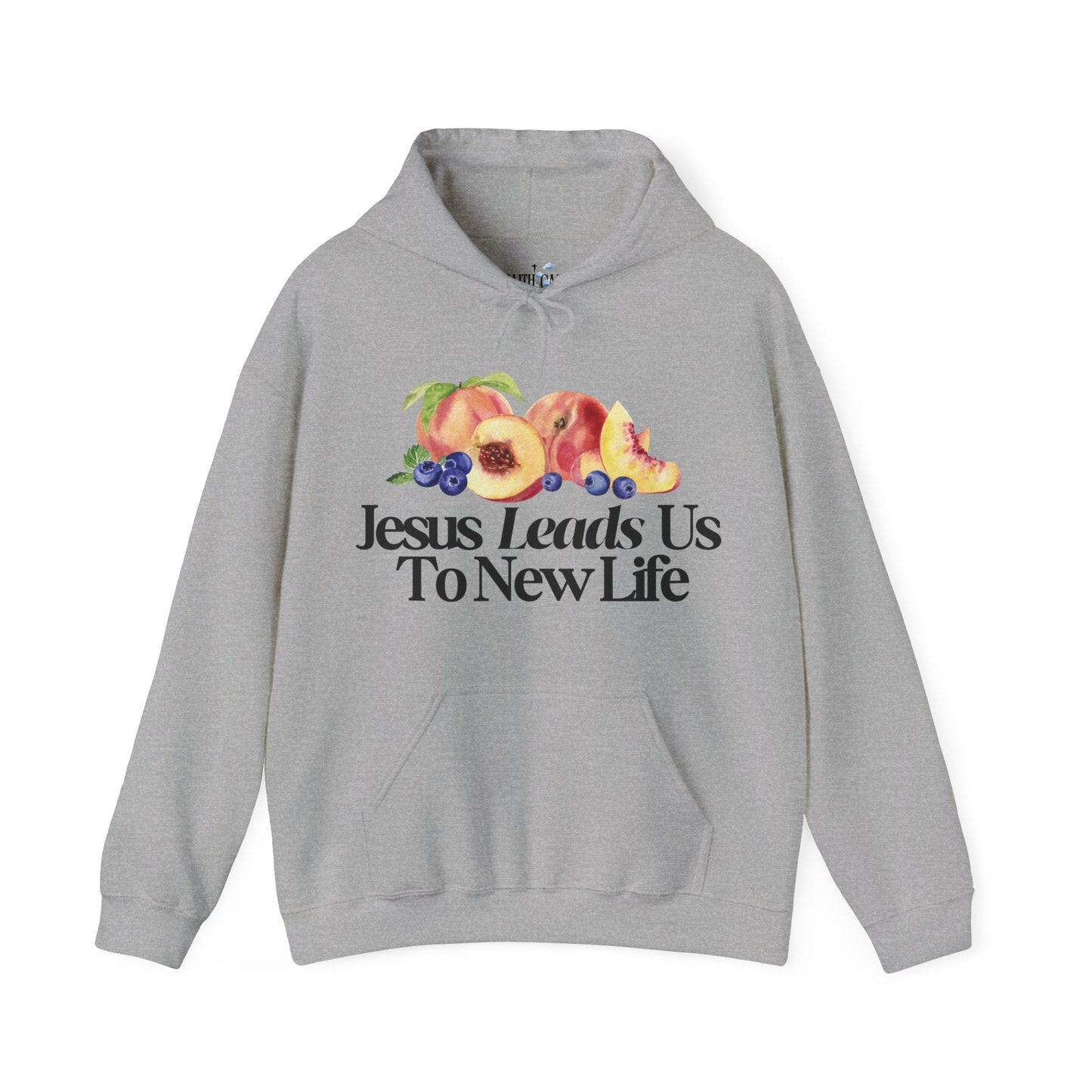 JESUS LEADS US TO NEW LIFE Unisex Heavy Blend Hoodie - Faith, Can Apparel