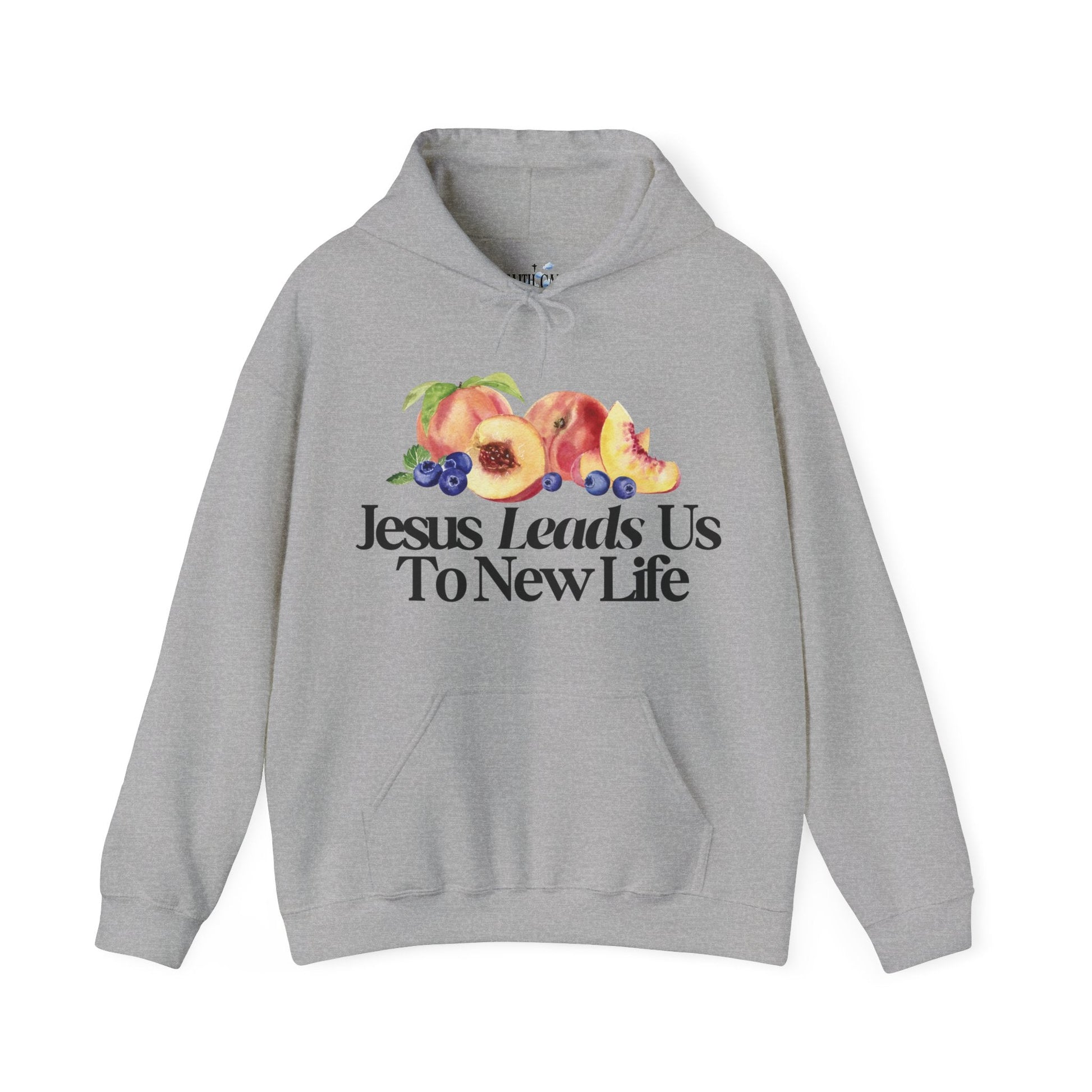JESUS LEADS US TO NEW LIFE Unisex Heavy Blend Hoodie - Faith, Can Apparel
