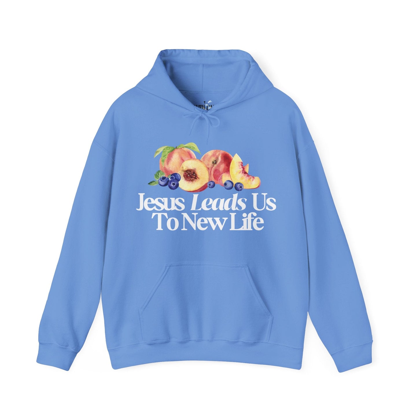 JESUS LEADS US TO NEW LIFE Unisex Heavy Blend Hoodie - Faith, Can Apparel