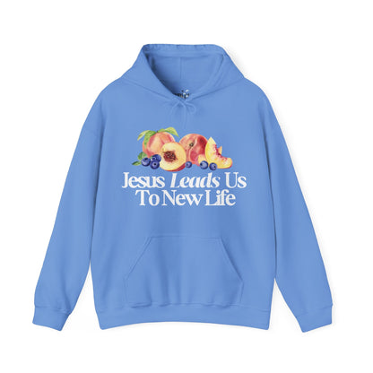 JESUS LEADS US TO NEW LIFE Unisex Heavy Blend Hoodie - Faith, Can Apparel