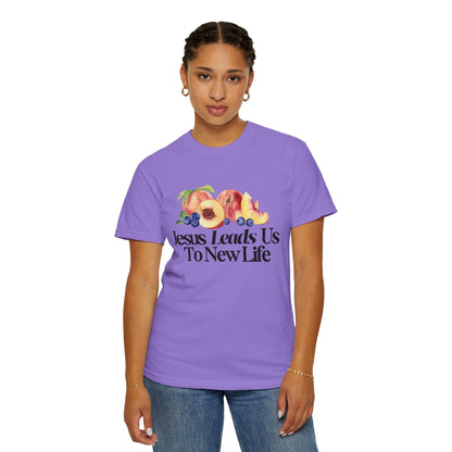 JESUS LEADS US TO NEW LIFE Women's Ring Spun Cotton T-Shirt - Faith, Can Apparel