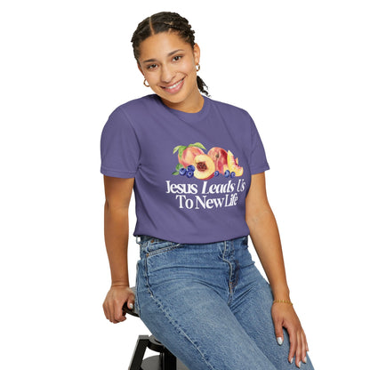 JESUS LEADS US TO NEW LIFE Women's Ring Spun Cotton T-Shirt - Faith, Can Apparel