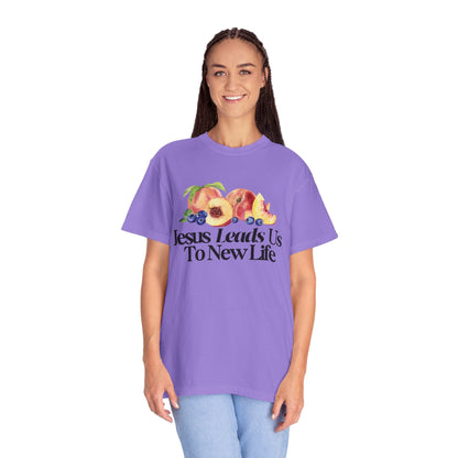 JESUS LEADS US TO NEW LIFE Women's Ring Spun Cotton T-Shirt - Faith, Can Apparel