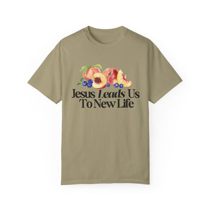 JESUS LEADS US TO NEW LIFE Women's Ring Spun Cotton T-Shirt - Faith, Can Apparel