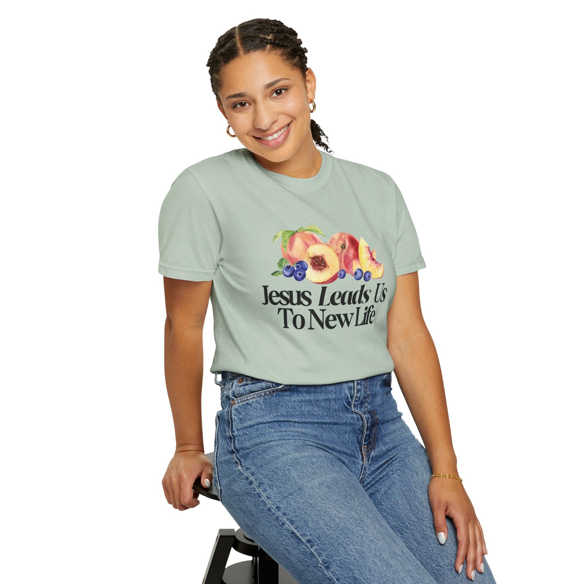 JESUS LEADS US TO NEW LIFE Women's Ring Spun Cotton T-Shirt - Faith, Can Apparel