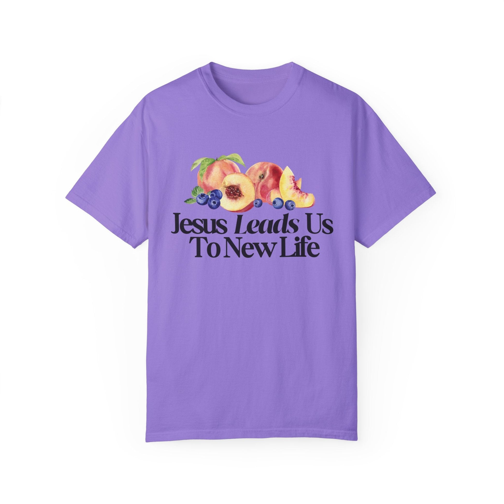 JESUS LEADS US TO NEW LIFE Women's Ring Spun Cotton T-Shirt - Faith, Can Apparel