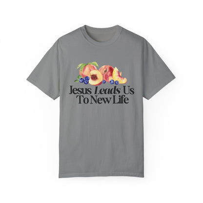 JESUS LEADS US TO NEW LIFE Women's Ring Spun Cotton T-Shirt - Faith, Can Apparel