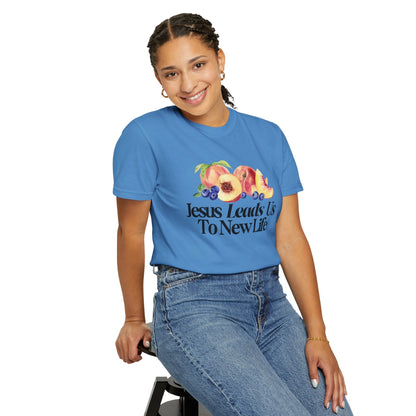 JESUS LEADS US TO NEW LIFE Women's Ring Spun Cotton T-Shirt - Faith, Can Apparel