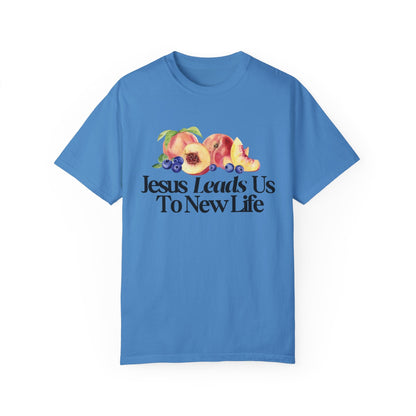 JESUS LEADS US TO NEW LIFE Women's Ring Spun Cotton T-Shirt - Faith, Can Apparel