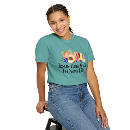 JESUS LEADS US TO NEW LIFE Women's Ring Spun Cotton T-Shirt - Faith, Can Apparel