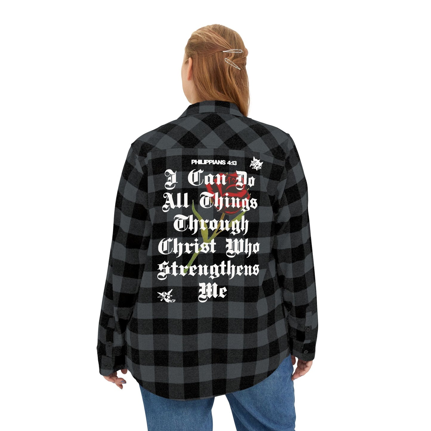Philippians 4:13 Heavy Unisex Flannel - Faith, Can Apparel