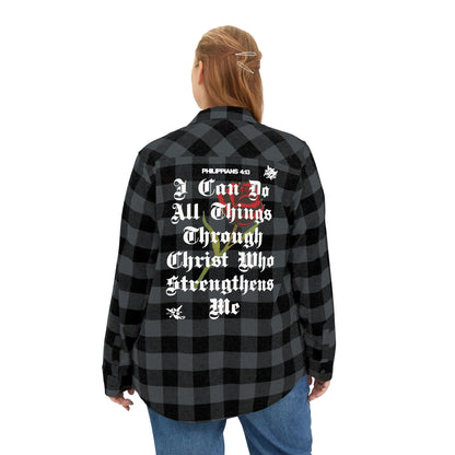 Philippians 4:13 Heavy Unisex Flannel - Faith, Can Apparel