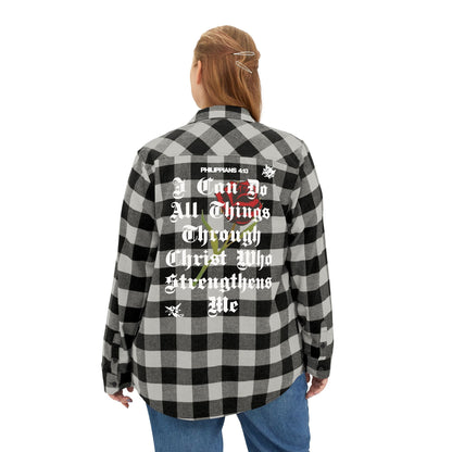 Philippians 4:13 Heavy Unisex Flannel - Faith, Can Apparel