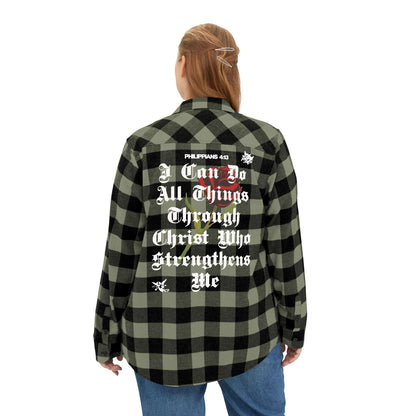 Philippians 4:13 Heavy Unisex Flannel - Faith, Can Apparel