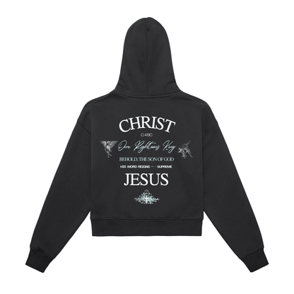 REPENT Women's Zip - Up Cropped Hoodie - Faith, Can Apparel