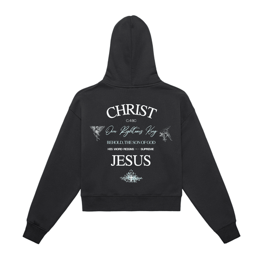 REPENT Women's Zip - Up Cropped Hoodie - Faith, Can Apparel