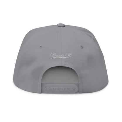 Romans 1:16 Faith Embroidered Flat Bill Cap Floral Script Snapback - Faith, Can Apparel